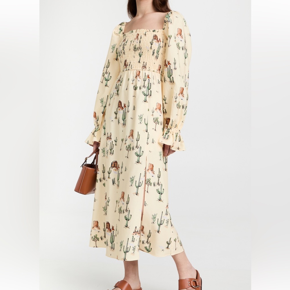 KITRI Jolene Joshua Print Shirred Dress